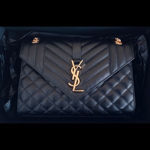 New Medium Monogram Quilted Leather YSL